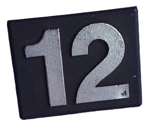 Insignia Placa Recta Renault 12 (numero) Original De Época