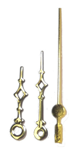 Ponteiros Dourados P/relógio 4,9cm Universal Pequeno - Uniar