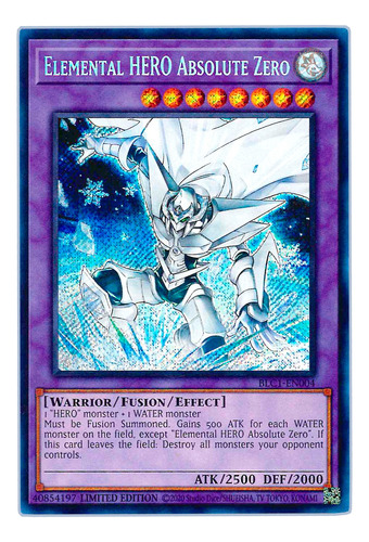 Yugi-oh! Elemental Hero Absolute Zero Blc1-en004 Secret