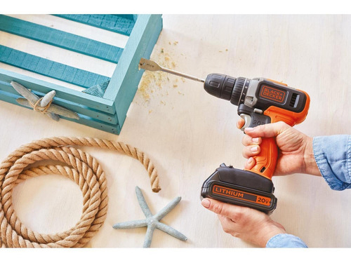 Imagen 6 de 11 de Taladro/destornillador Inalám 2 Vel. De 20v Max Black+decker