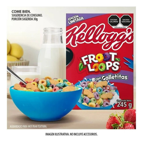3 Cereal Kellogg's Froot Loops Galletitas 245g