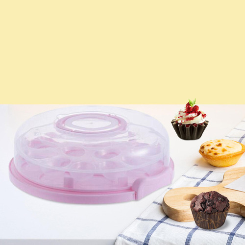Portador De Pasteles Con Tapa Y Asa, Contenedor Para Rosa