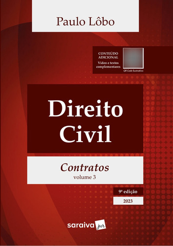 Direito Civil - Contratos - Vol. 3 - 9ª Edição 2023, De Paulo Lôbo. Editora Saraiva Jur, Capa Mole Em Português