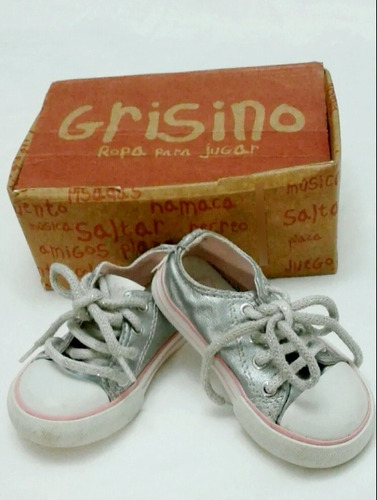 Zapatillas Plata Grisino Nro.21 Impecables