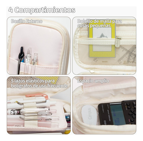 Estuche Para Lápices De Gran Capacidad, Lapicera Expandible