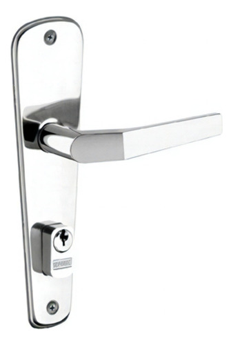 Fechadura Externa Alavanca Inox Soprano Cor Prateado