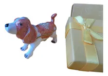 Comprar Figurita Decorativa Perro Beagle Cofre Joyero  Faberge Rusia