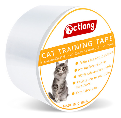 Cinta Adhesiva Antiarañazos Tape Cat, Transparente, De Doble