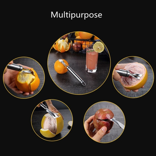 Pelador Manual De Fruta Inoxidable Naranja Lima
