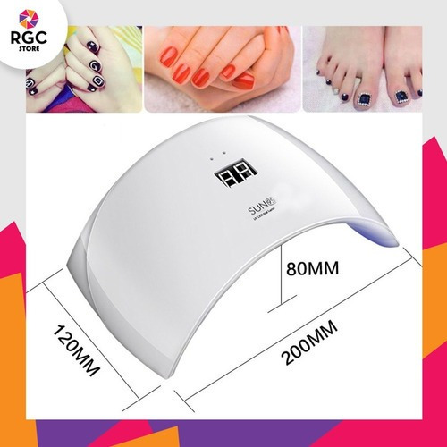 Imagen 2 de 9 de Cabina Led Uv Sun 9 24w Secador Uñas Esculpida Gelificada Manicura Pedicura
