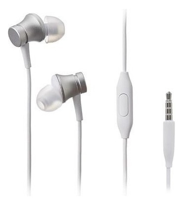 Fone De Ouvido Com Fio Xiaomi Mi Headphones Basic In-ear Cor Prateado