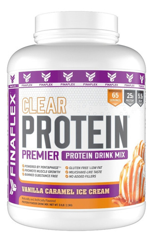 Proteina Finaflex Clear Protein Gluten Free 5 Libras Sabor Vainilla Caramel