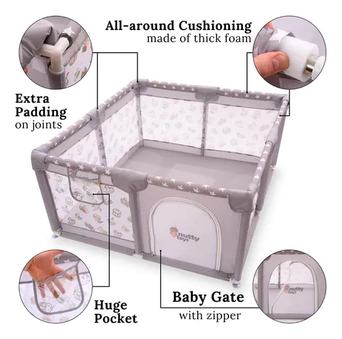 Playpen Nutty Toys Premium Para Bebés Y Niños Pequeños, Segu