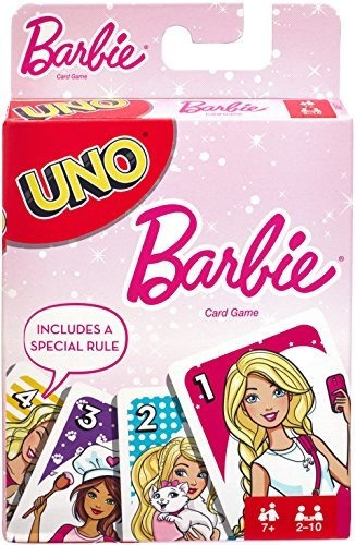Uno Barbie Card Game, A Juego De Personajes De Barbie, Para