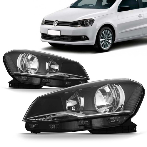 Par Farol Gol G6 13/16 Voyage Saveiro Masc Negra Foco Duplo