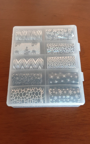 Caja De 12 Papel Foil Para Uñas Manicura 