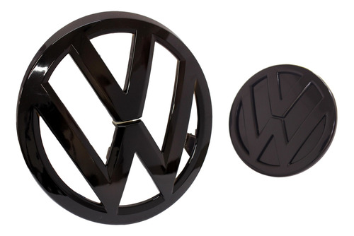 Kit Emblemas Dianteiro Traseiro Preto Vw Up Tsi Mpi 2014/22