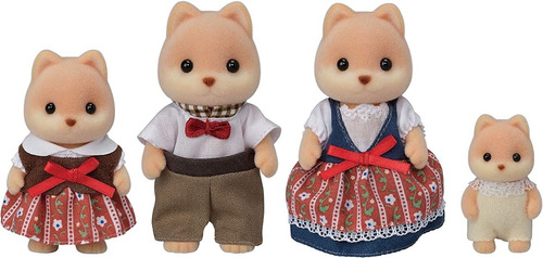 Calico Critters Set Familia Perritos Ternurin Caramel