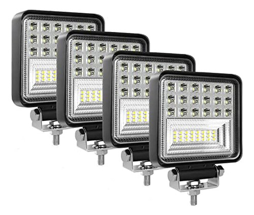 Led Work Lights For Truck,4pcs 4inch 126w Square Led Li...