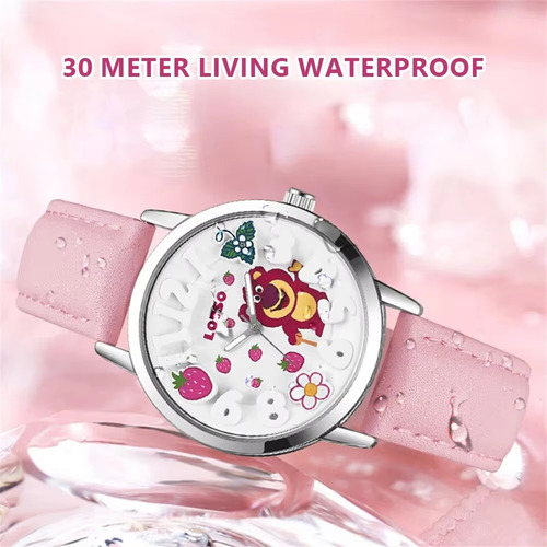 Relojes Disney Para Mujer Lotso Watch, Reloj De Piel Luminis