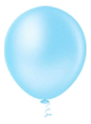 Balão Bexiga Liso N°5 Diversas Cores - Pic Pic Cor Azul-claro