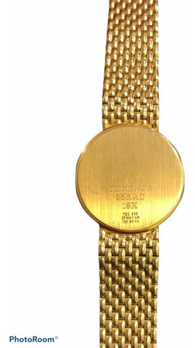 Relógio De Ouro 18k Com Vidro De Safira, Marca Technos.