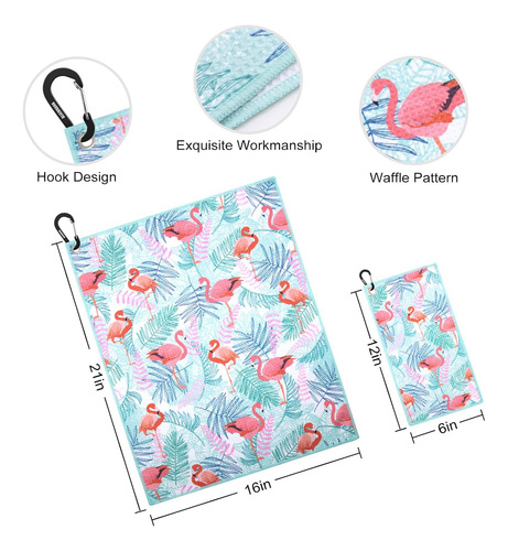 Toalla De Golf, Diseño De Gofre De Microfibra Con Clip, Toal