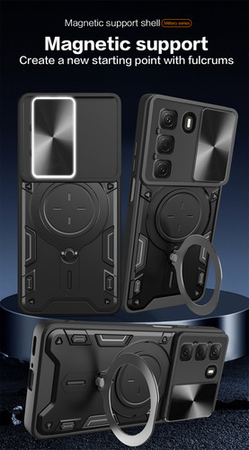 Funda Con Anillo Magnético Para Infinix Hot 50 Pro