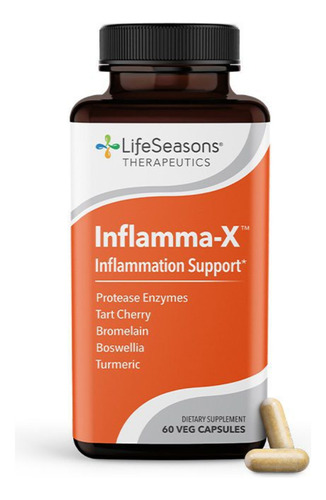 Lifeseasons Inflamma-x Suplemento De Curcuma, 60 Cápsulas Sabor Sin Sabor