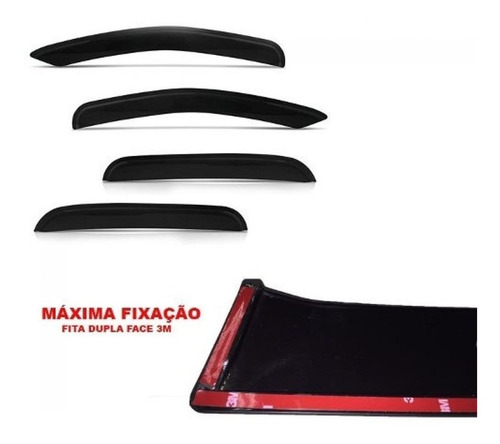 Defletor Calha De Chuva Hilux Sw4 4 Portas Tgpoli Preta