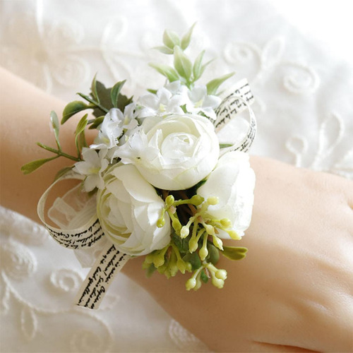 Corsages De Casamento Flor Artificial Flor De Mão D