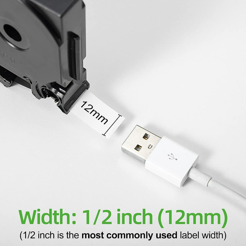 Cinta Rotuladora Para Brother Tze-231 Alternativa 12mmx8mts