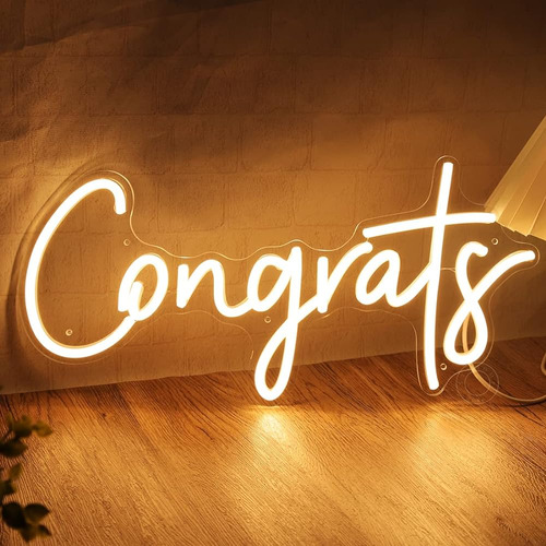 Sylhome Felicidades Led Neon Light Sign For Wedding Birthday