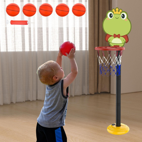 Juego De Aro De Baloncesto Para Niños, Cesta De Verde