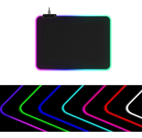 Mouse Pad Gamer K7 Con Luz Rgb Led Antideslizante Alfombrill