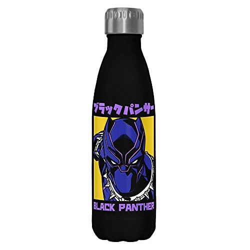 Botella De Agua De Acero Inoxidable Kanji Pantera Negra...