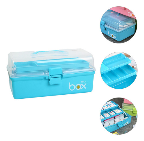 Caja De Herramientas De Pintura Portátil De 3 Capas De Almac