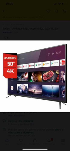 Smart Tv Hitachi 50 ' 4 K Ultra Hd