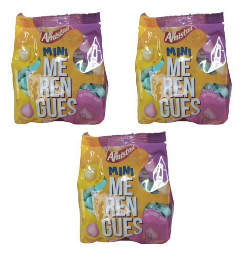 Merengues Mini La Amistad - 100g  (pack 3 Unidades)