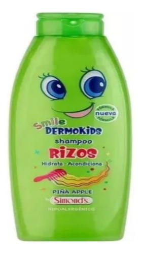 Shampoo Smile Dermokids Rizos Piña Apple 400 Ml 