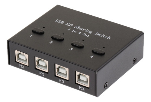 Usb 2.0 Interruptor De Intercambio Manual Kvm 4ports Hub