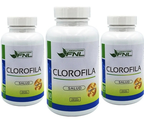Clorofila Fnl 3 Frascos 270 Caps. Aliento / Flora Intestinal