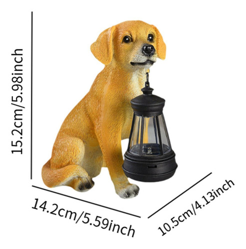 Garden Statue Resin Sculpture With Solar Lantern Crafts
