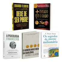 Comprar Kit 5livros, Deixe De Ser Pobre + A Psicologia Financeira + O Homem Mais Rico Da Babilônia + Os Segredos Da Mente Milionária + Mais Esperto Que O Diabo, Clássico Sobre Multiplicar Riqueza