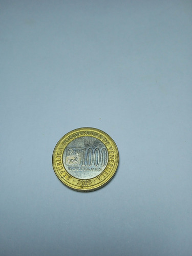 Moneda De 1,000 Bolívares Bi Metalica Doble Cuello 