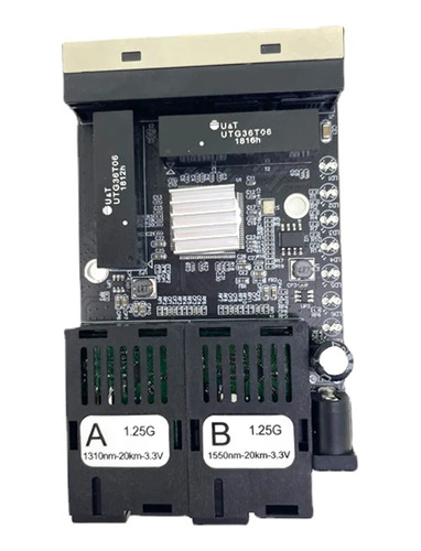 Conversor De Medios De Fibra Óptica Con Conmutador Gigabit E