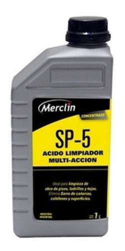 Limpiador Acido Muriatico Sp5 Merclin 1lts Profesional