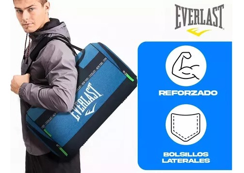 Imagen 5 de 8 de Bolso Deportivo Everlast Gym Boxeo Reforzado Viajes Cortos
