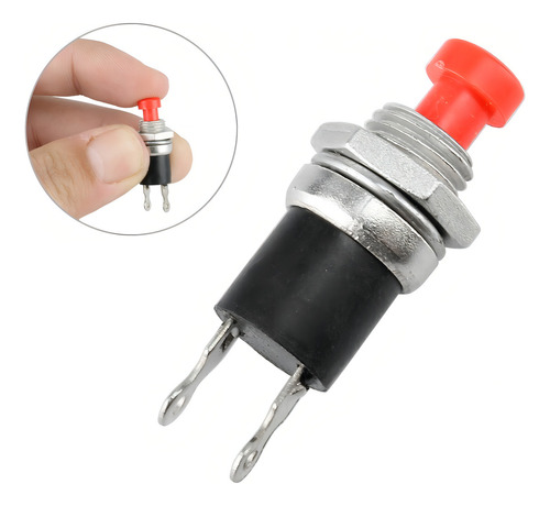 Chave Push Button (n-f) Vermelha - Emb 20 Pçs