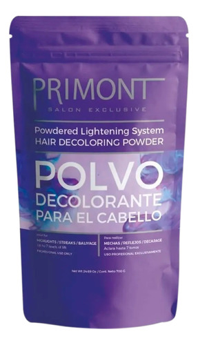 Polvo Decolorante Maximun Power Primont X 700g X 6 Unidades